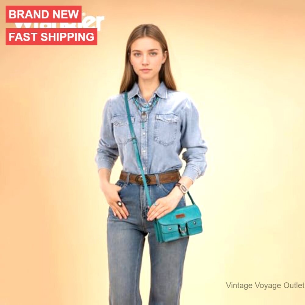 Small Crossbody Purse with Double Zipper Multi-Function Card Holder - Picture 2 of 7
